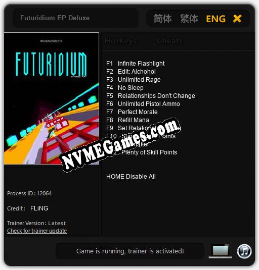 Futuridium EP Deluxe: Treinador (V1.0.82)