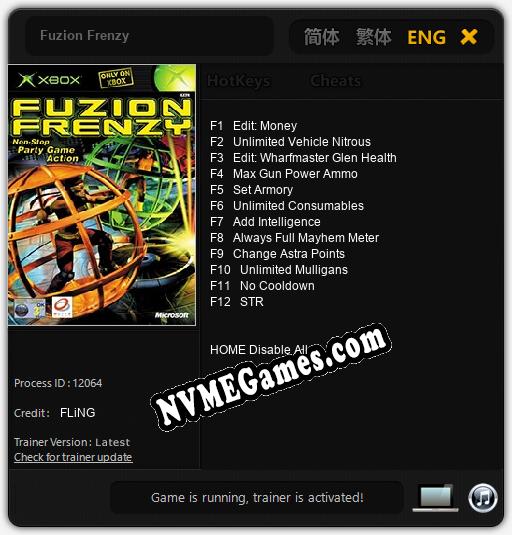 Fuzion Frenzy: Treinador (V1.0.45)