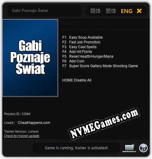 Gabi Poznaje Swiat: Trainer +7 [v1.7]