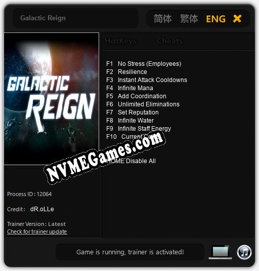 Galactic Reign: Trainer +10 [v1.8]