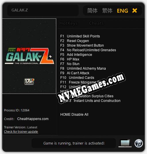 GALAK-Z: Cheats, Trainer +15 [CheatHappens.com]