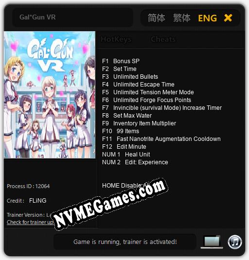 Gal*Gun VR: Cheats, Trainer +14 [FLiNG]