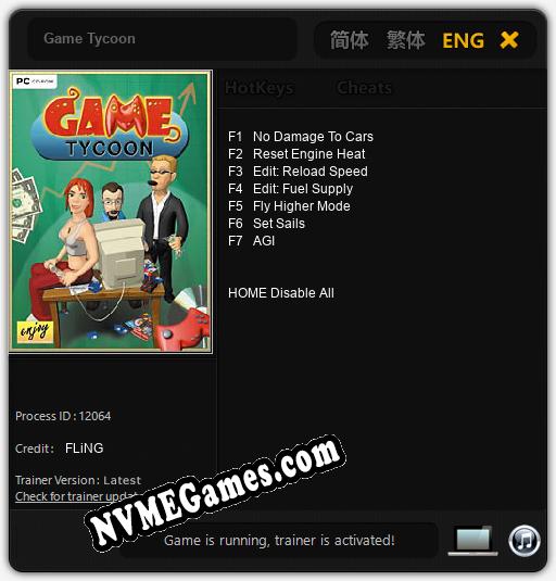 Game Tycoon: Trainer +7 [v1.2]