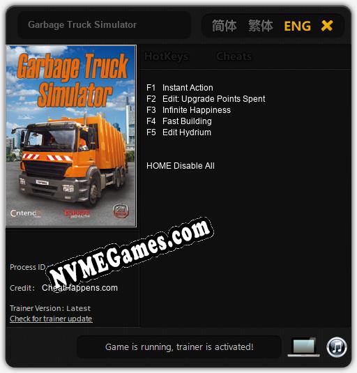 Garbage Truck Simulator: Trainer +5 [v1.2]