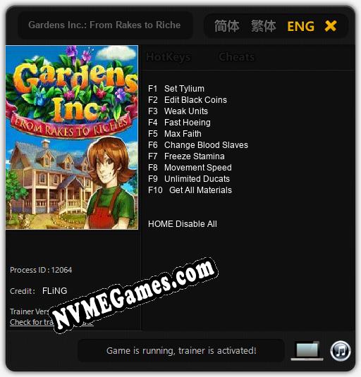 Treinador liberado para Gardens Inc.: From Rakes to Riches [v1.0.7]