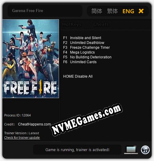 Garena Free Fire: Cheats, Trainer +6 [CheatHappens.com]