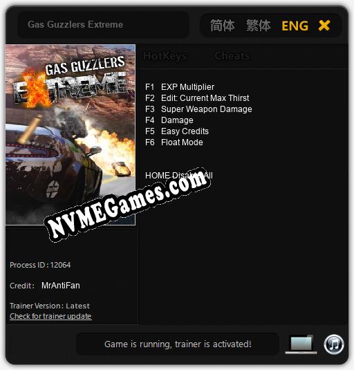 Gas Guzzlers Extreme: Cheats, Trainer +6 [MrAntiFan]