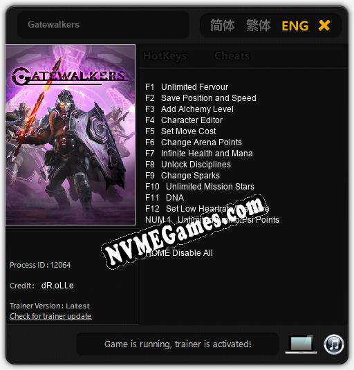 Gatewalkers: Cheats, Trainer +13 [dR.oLLe]