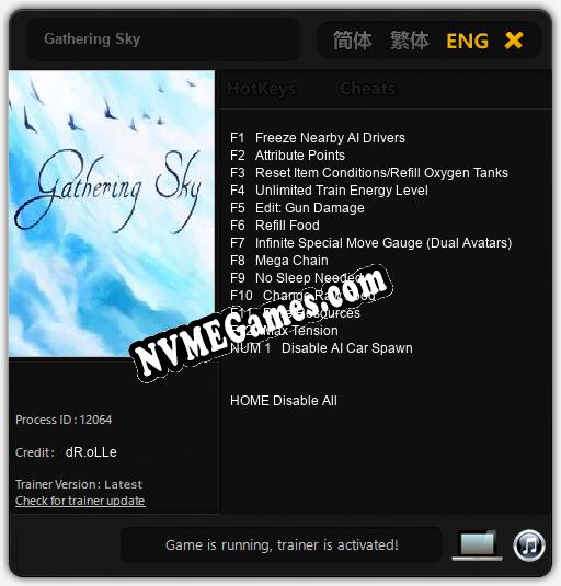 Gathering Sky: Treinador (V1.0.76)