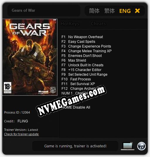 Gears of War: Cheats, Trainer +13 [FLiNG]