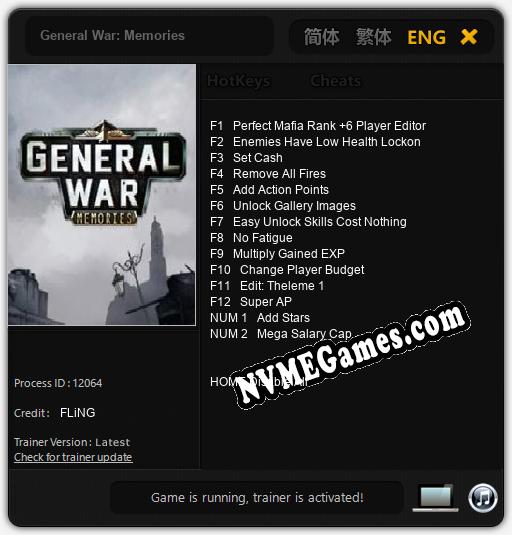 General War: Memories: Trainer +14 [v1.7]