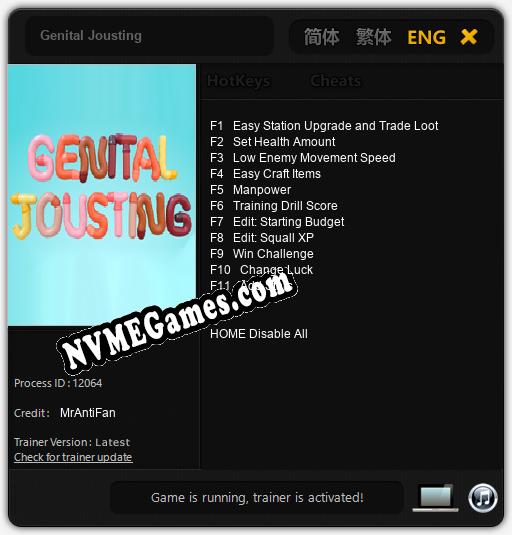 Genital Jousting: Trainer +11 [v1.3]