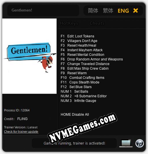 Treinador liberado para Gentlemen! [v1.0.8]