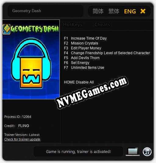 Geometry Dash: Cheats, Trainer +7 [FLiNG]