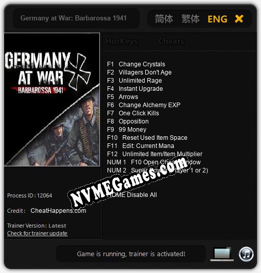 Germany at War: Barbarossa 1941: Trainer +14 [v1.4]