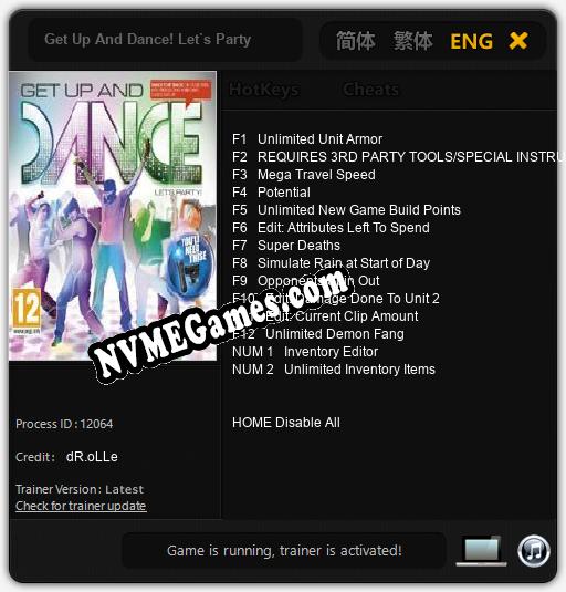 Get Up And Dance! Let`s Party: Trainer +14 [v1.9]