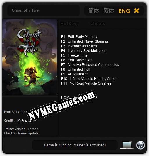 Ghost of a Tale: Cheats, Trainer +11 [MrAntiFan]