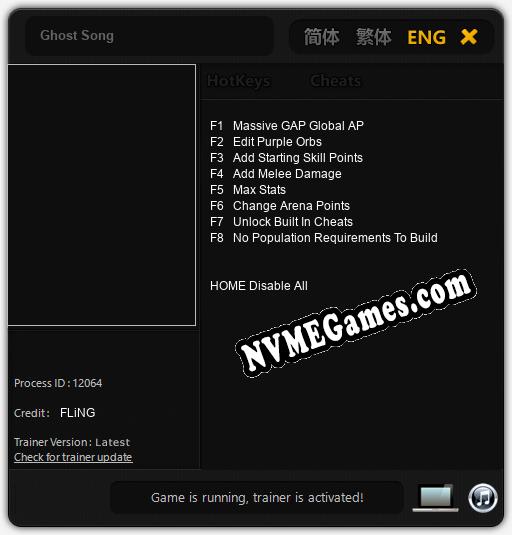 Ghost Song: Cheats, Trainer +8 [FLiNG]