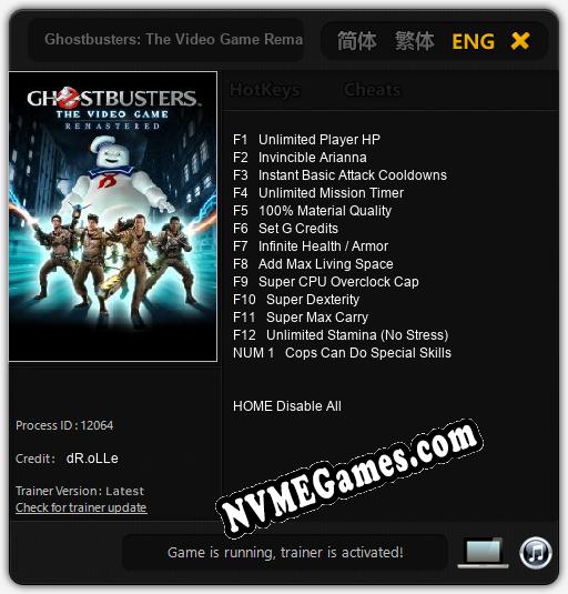 Ghostbusters: The Video Game Remastered: Trainer +13 [v1.7]