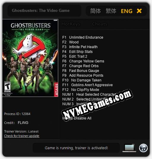 Ghostbusters: The Video Game: Treinador (V1.0.97)