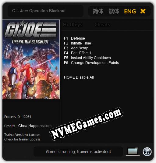 G.I. Joe: Operation Blackout: Trainer +6 [v1.4]