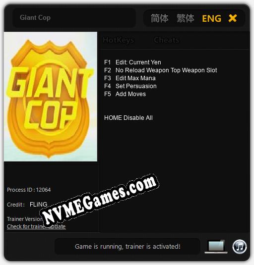 Giant Cop: Cheats, Trainer +5 [FLiNG]