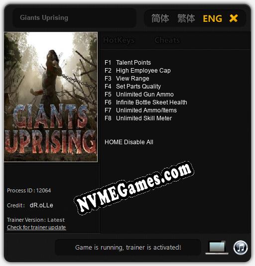 Giants Uprising: Treinador (V1.0.52)