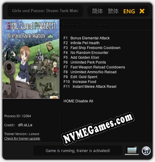 Girls und Panzer: Dream Tank Match: Cheats, Trainer +11 [dR.oLLe]