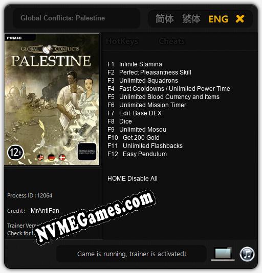 Global Conflicts: Palestine: Cheats, Trainer +12 [MrAntiFan]