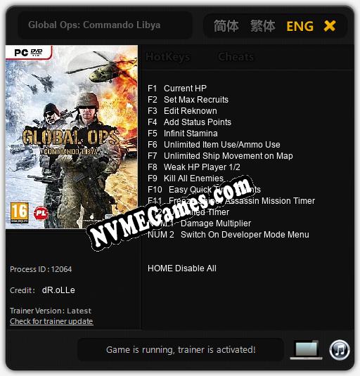 Treinador liberado para Global Ops: Commando Libya [v1.0.7]