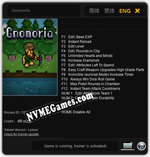 Gnomoria: Treinador (V1.0.75)