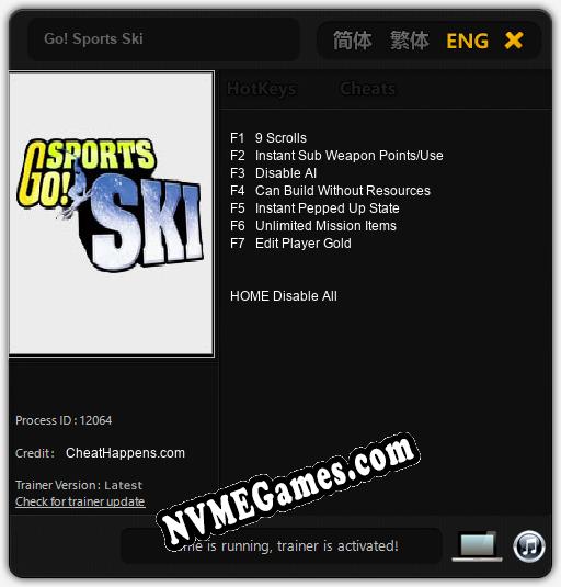 Go! Sports Ski: Cheats, Trainer +7 [CheatHappens.com]