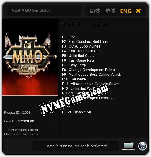 Goat MMO Simulator: Cheats, Trainer +14 [MrAntiFan]