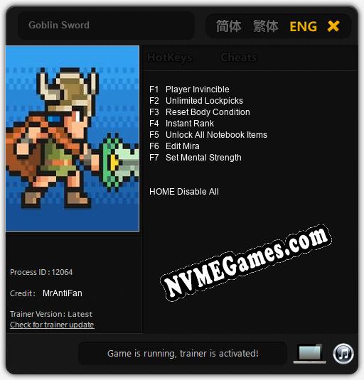 Goblin Sword: Treinador (V1.0.64)