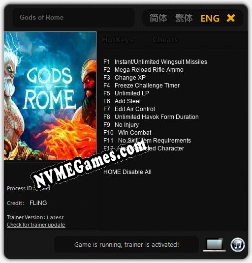 Gods of Rome: Cheats, Trainer +12 [FLiNG]