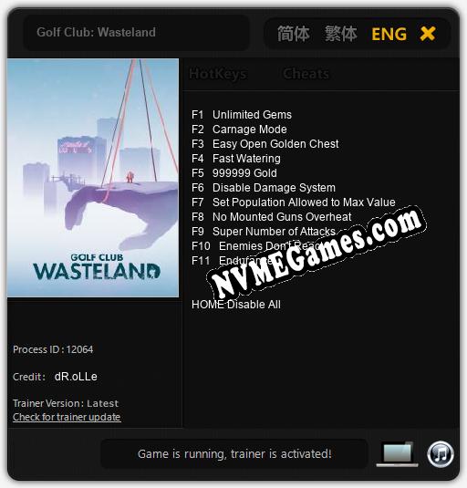 Golf Club: Wasteland: Treinador (V1.0.84)