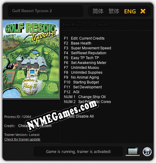 Golf Resort Tycoon 2: Cheats, Trainer +14 [CheatHappens.com]