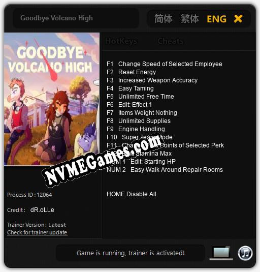 Goodbye Volcano High: Treinador (V1.0.92)