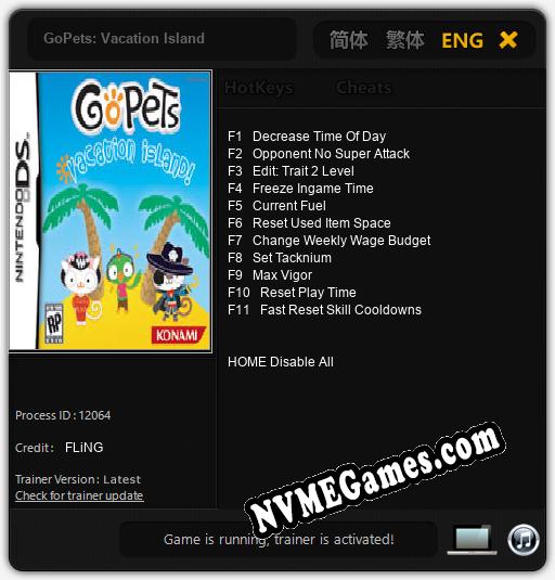 GoPets: Vacation Island: Trainer +11 [v1.5]