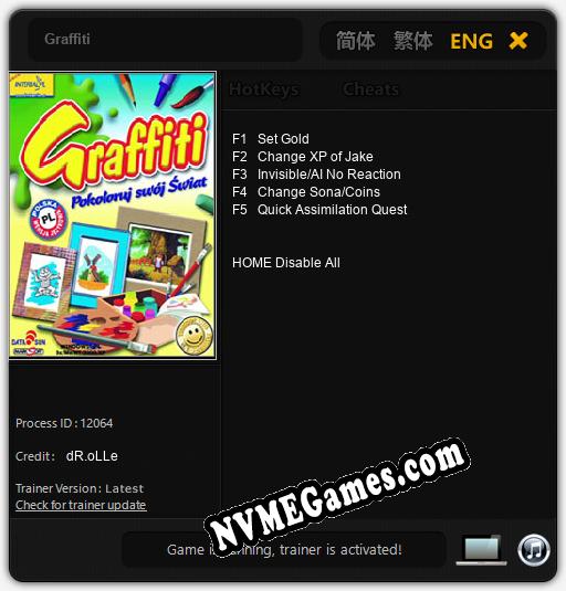 Treinador liberado para Graffiti [v1.0.4]