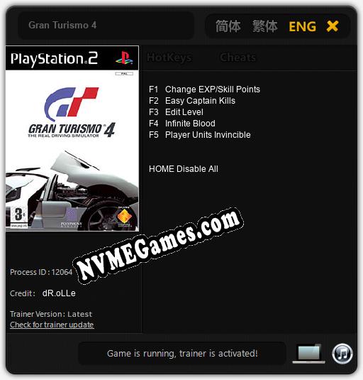 Gran Turismo 4: Cheats, Trainer +5 [dR.oLLe]