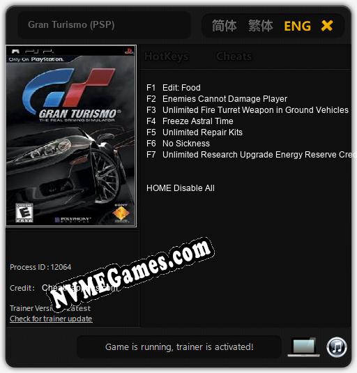 Gran Turismo (PSP): Cheats, Trainer +7 [CheatHappens.com]