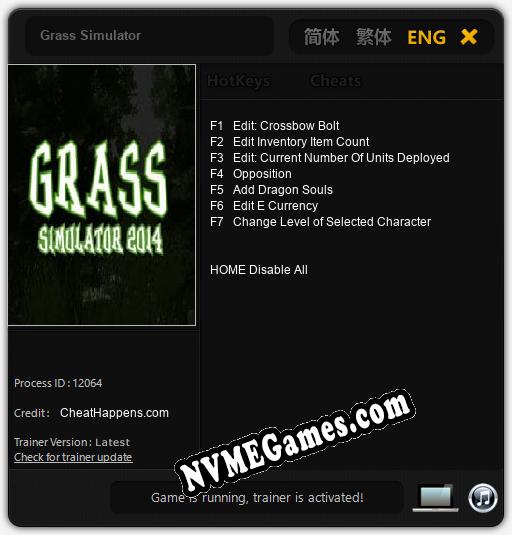 Grass Simulator: Trainer +7 [v1.6]