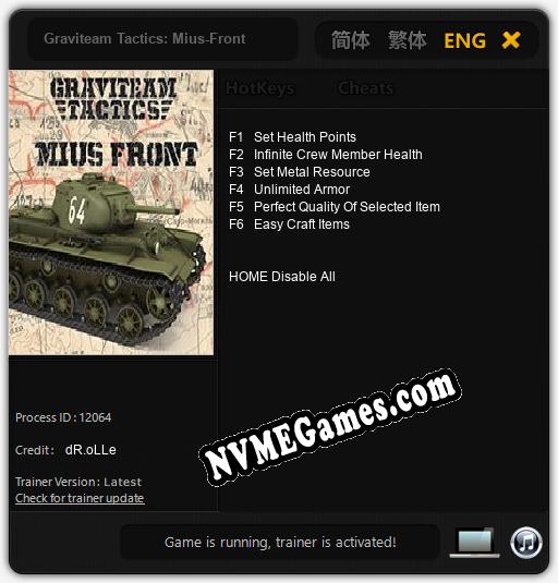 Graviteam Tactics: Mius-Front: Cheats, Trainer +6 [dR.oLLe]