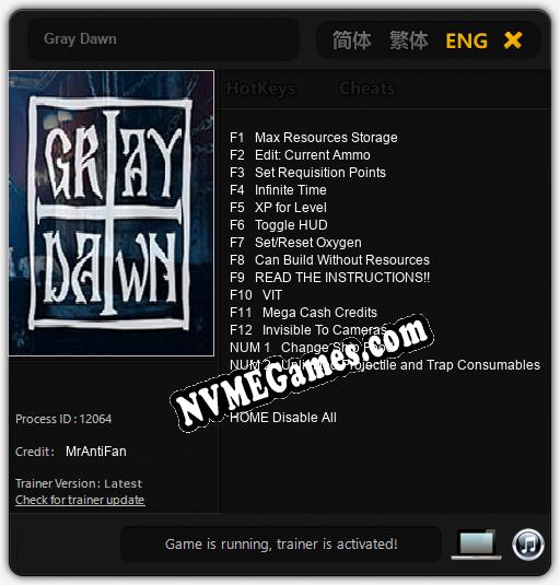 Gray Dawn: Trainer +14 [v1.6]