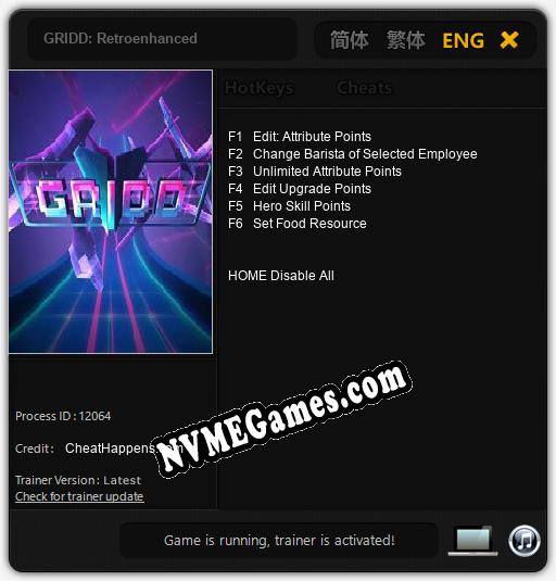 GRIDD: Retroenhanced: Treinador (V1.0.70)