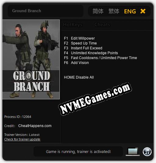 Ground Branch: Trainer +6 [v1.7]