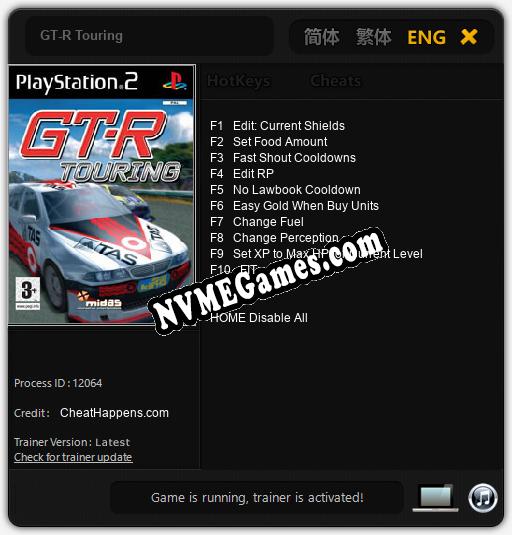 GT-R Touring: Trainer +10 [v1.3]