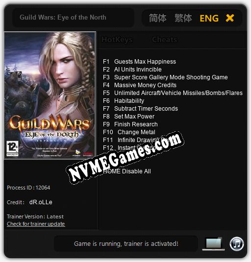 Guild Wars: Eye of the North: Cheats, Trainer +12 [dR.oLLe]