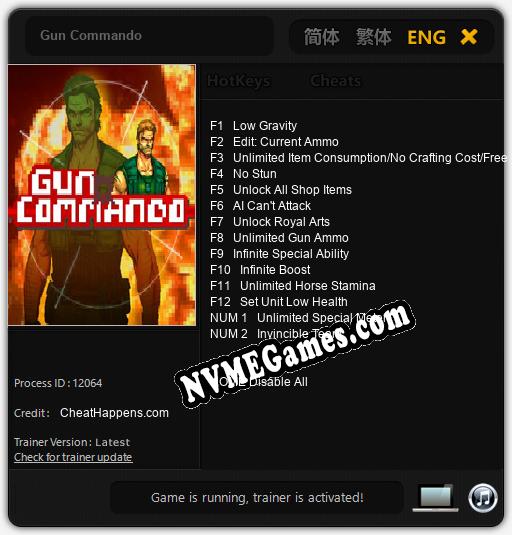 Gun Commando: Treinador (V1.0.49)